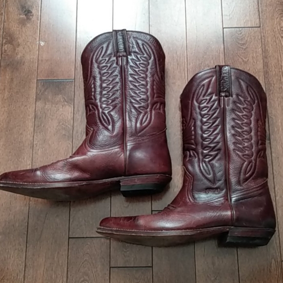 Sancho Brown Leather Cowboy Boots Size 44